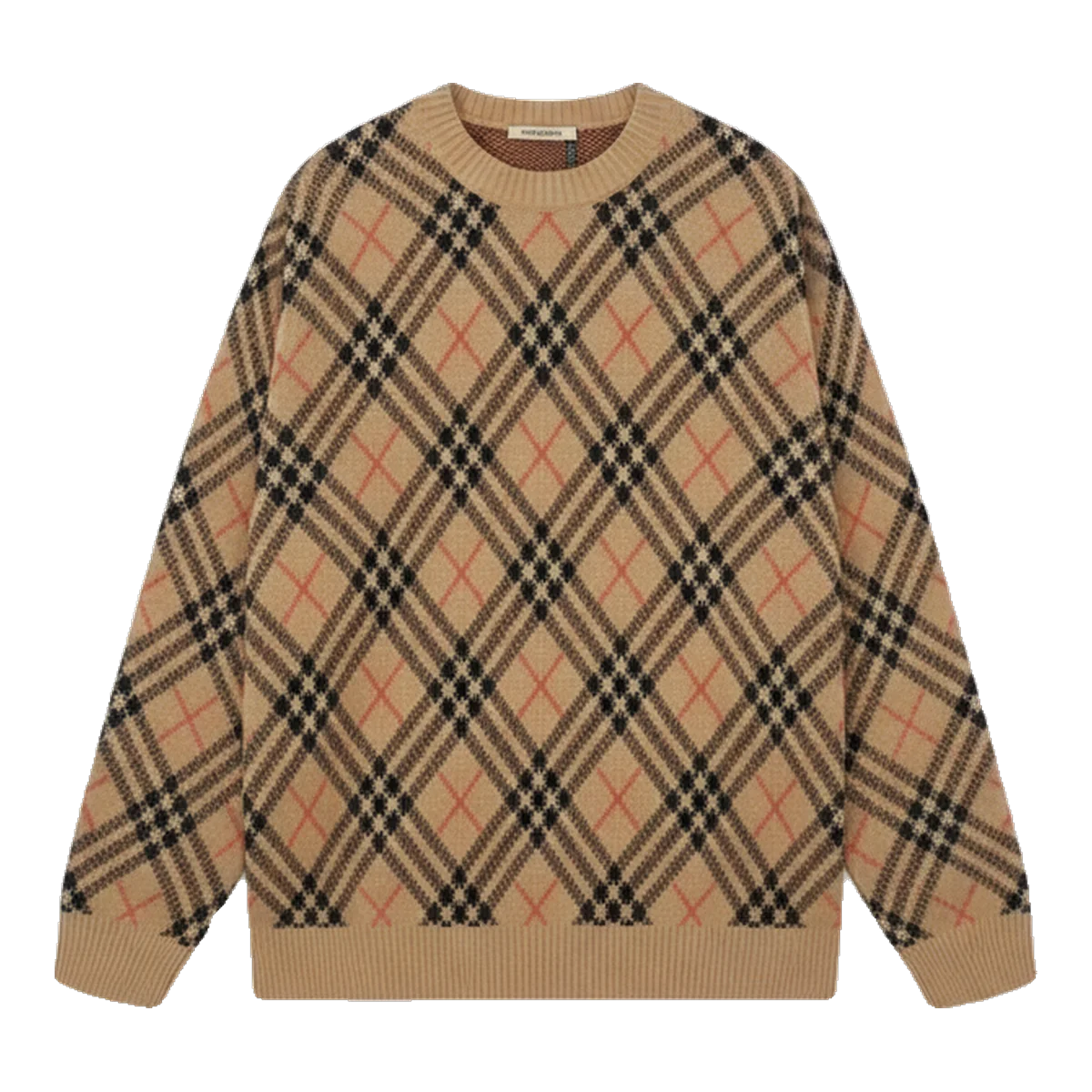 Burberry Check Sweater Beige
