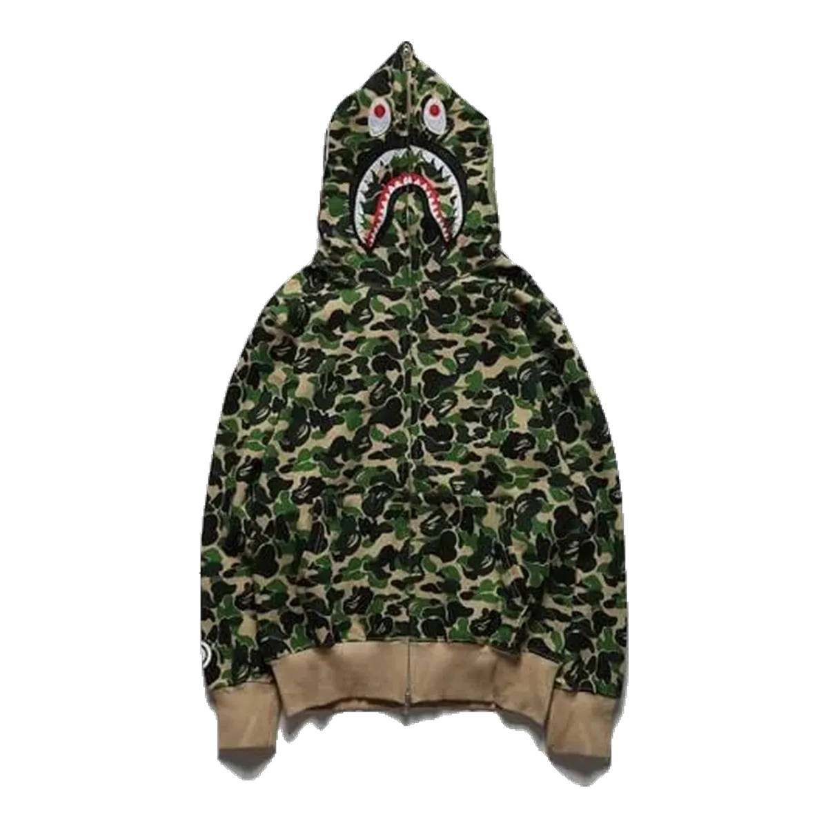 Bape Shark Hoodie Green Camo