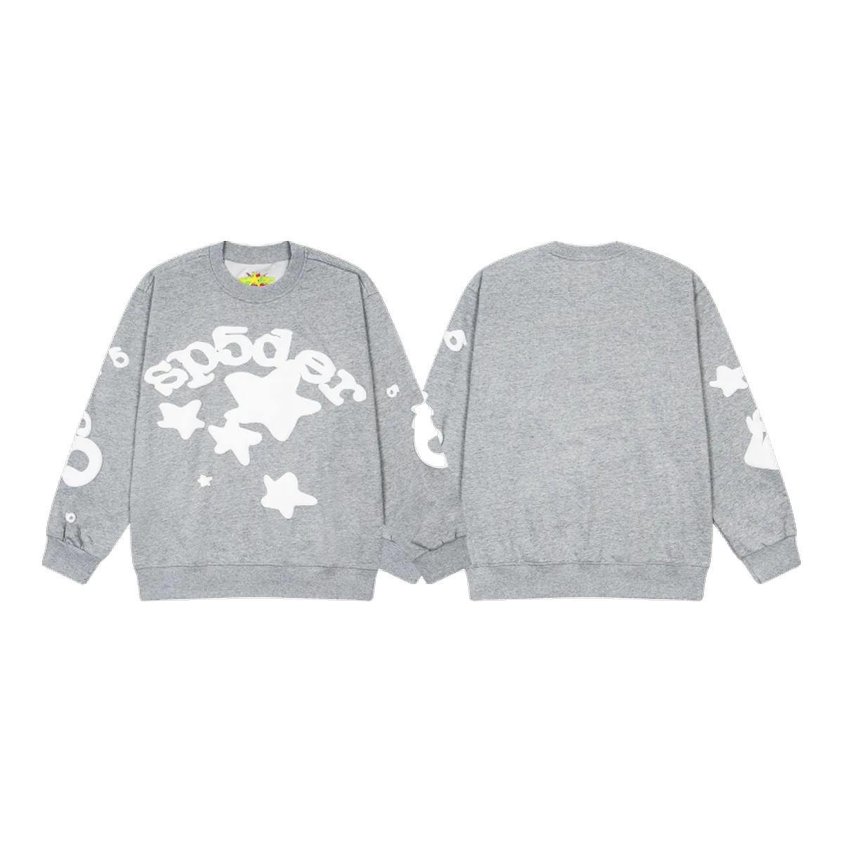 Sp5der Grey Webbed Hoodie