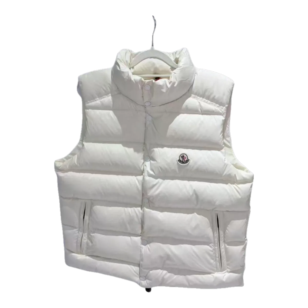 Moncler White Puffer Vest