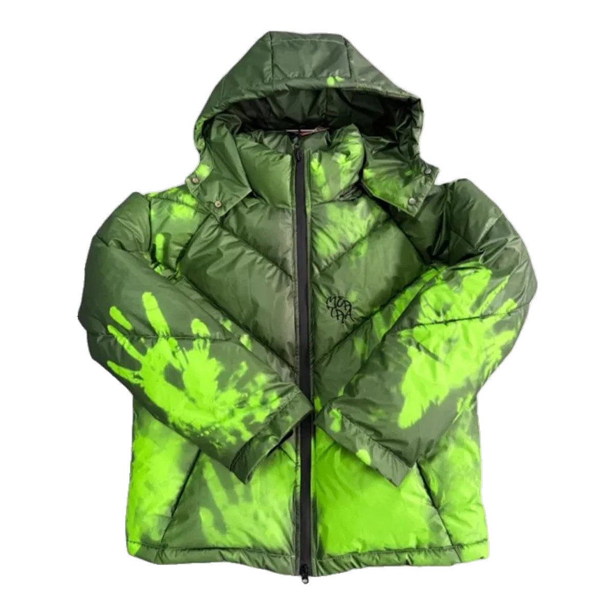 Mertra Green Graphic Puffer Jacket