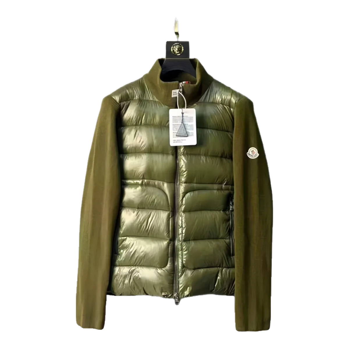 Moncler Down Cardigan Green