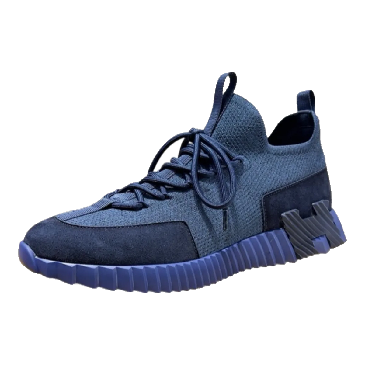 Hermes Blue Knit Sneakers
