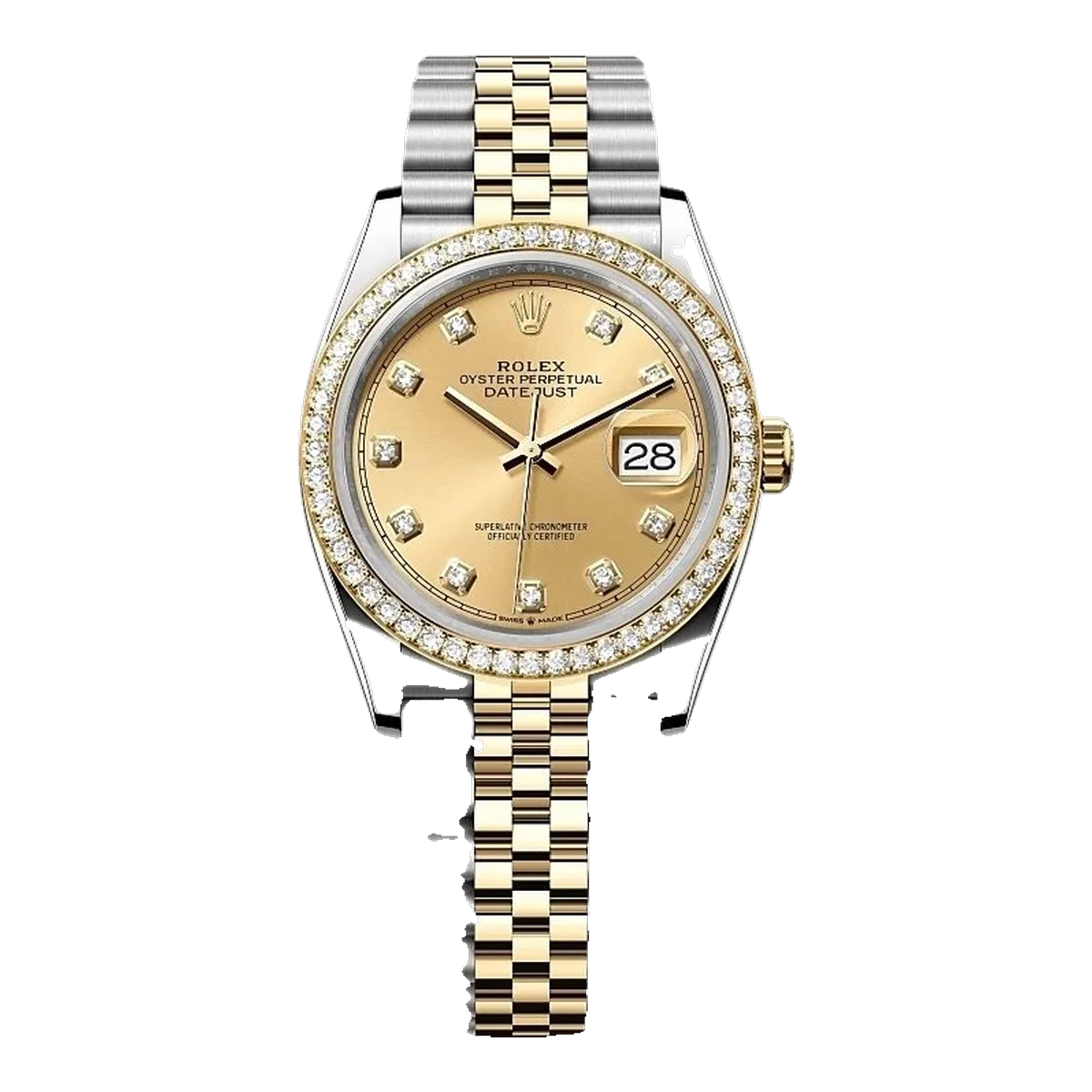 Rolex Datejust Watch Two-Tone Gold