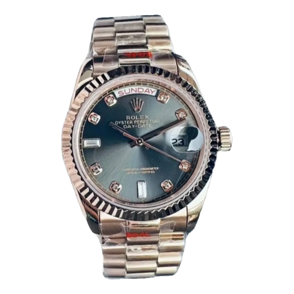 Rolex Day-Date Watch Blue Diamond