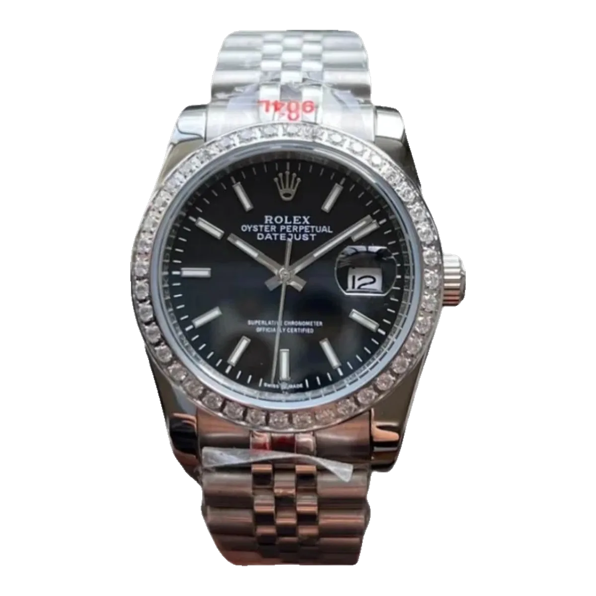 Rolex Datejust Watch Black Dial