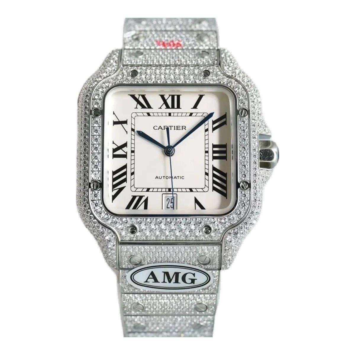 Cartier Santos Watch Diamond Bezel