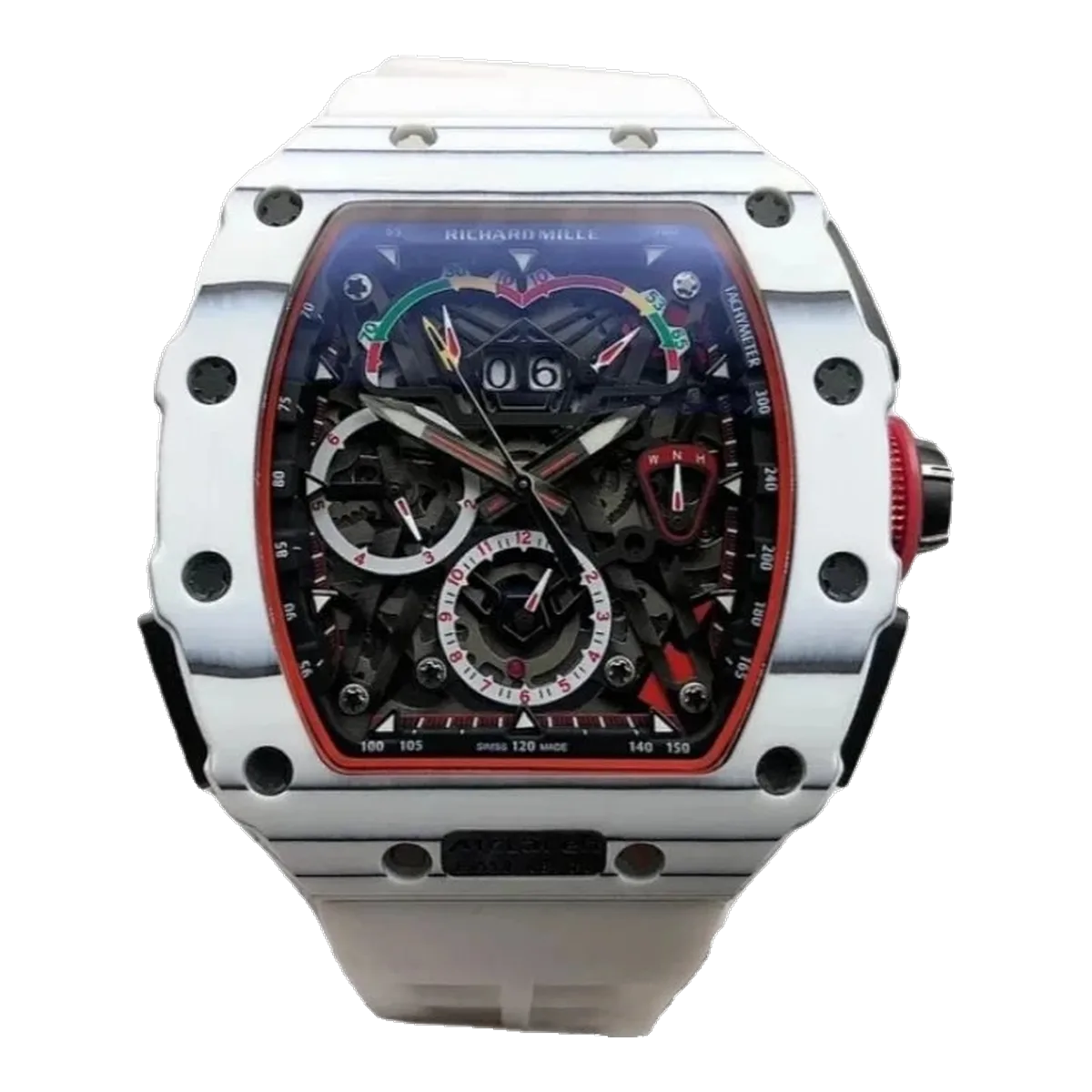 Richard Mille White Ceramic Skeleton Watch