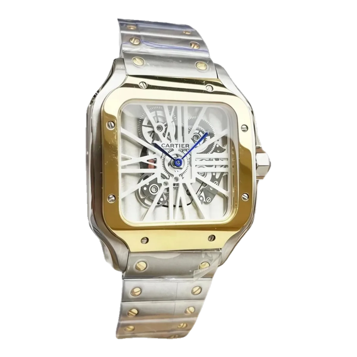 Cartier Santos Watch Gold Skeleton