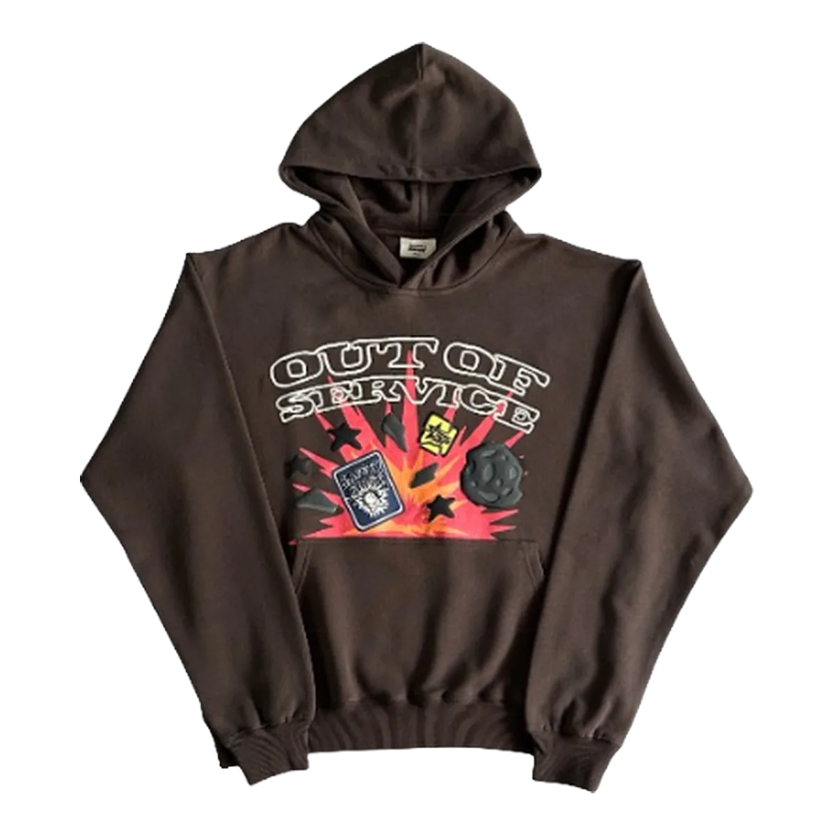 Uncategorized Out Of Service Hoodie Brown