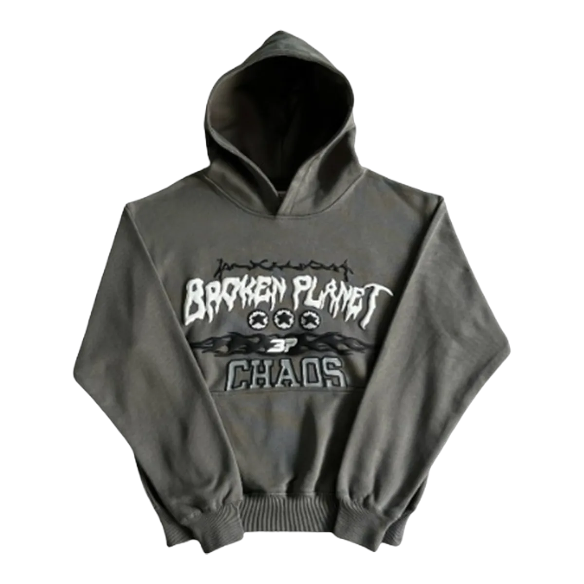 Broken Planet Chaos Grey Hoodie