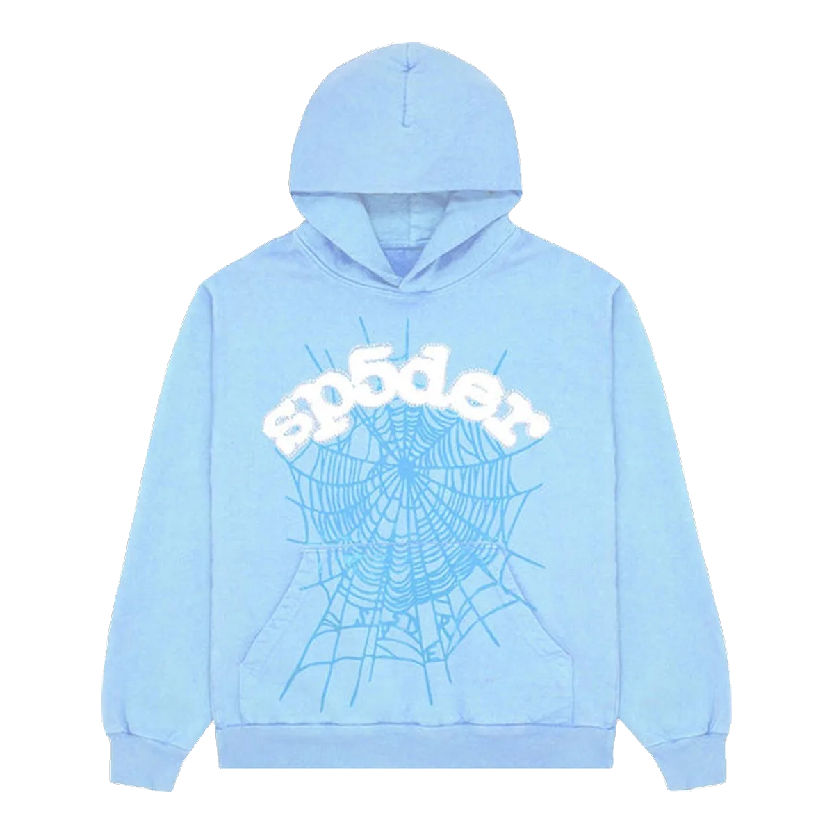 Sp5der Sky Blue Web Hoodie