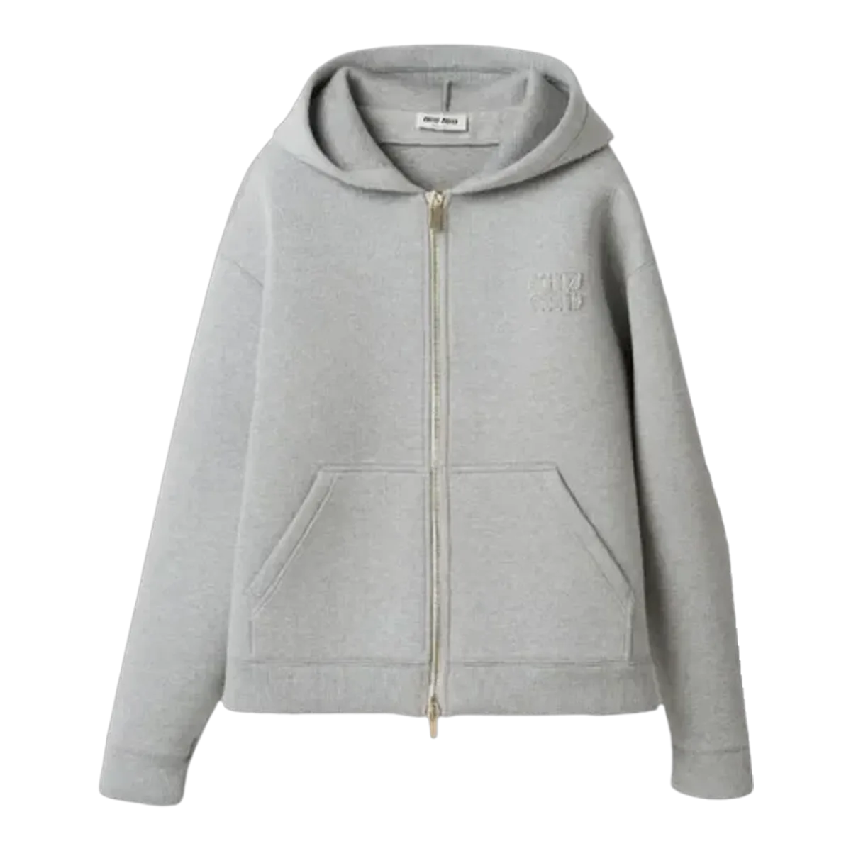 Miu Miu Grey Zip Hoodie
