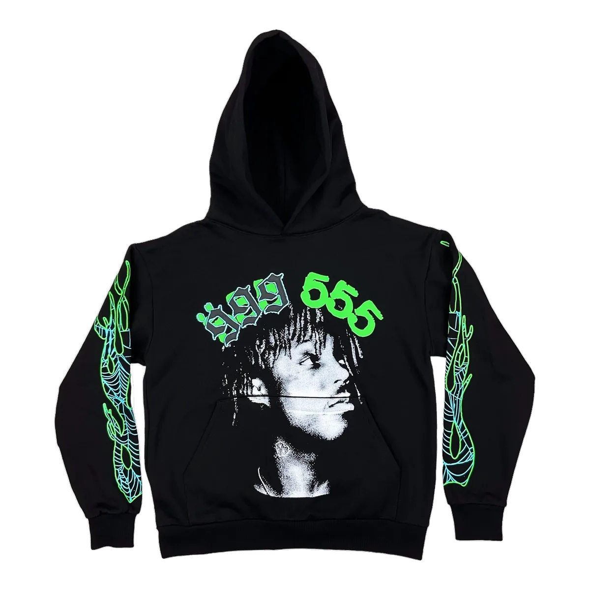 Sp5der x Juice Wrld Black 999 Hoodie
