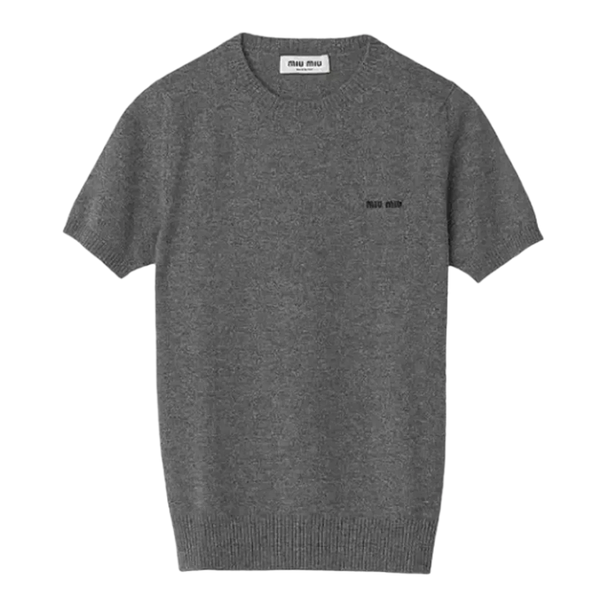 Miu Miu Short Sleeve Sweater Grey