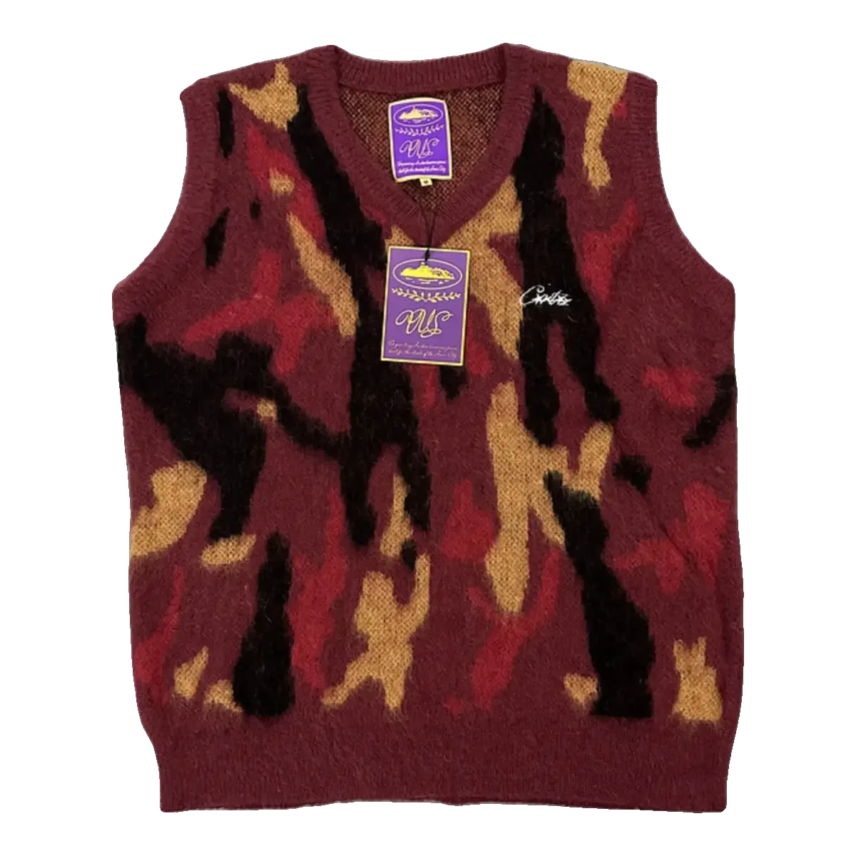 Corteiz Camo Fleece Vest Red