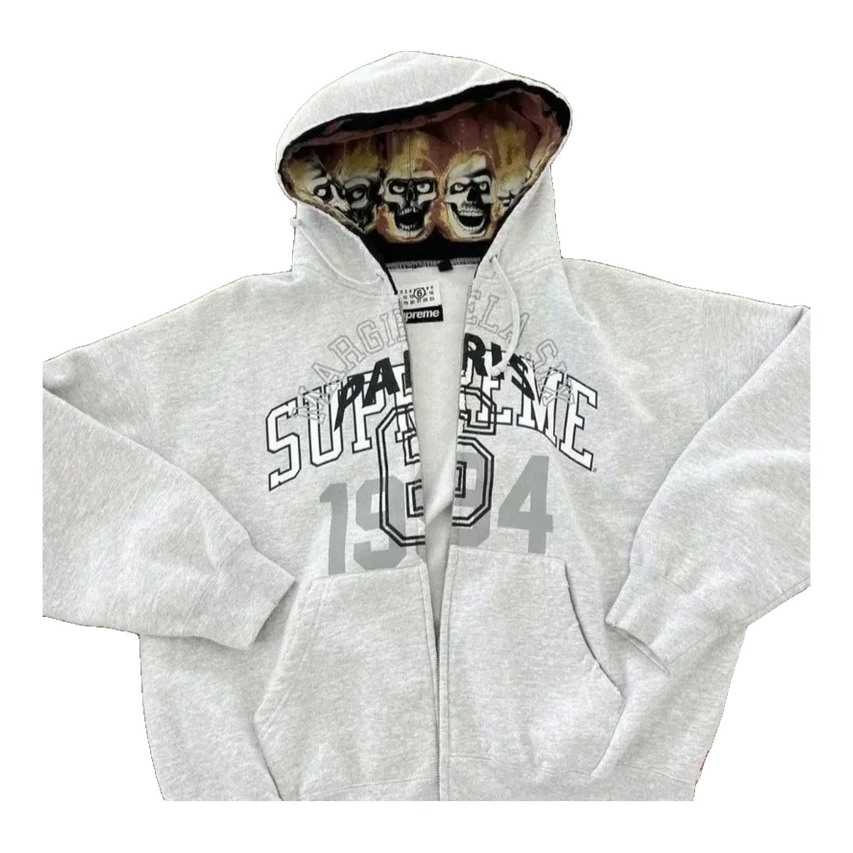 Supreme Grey Logo Hoodie