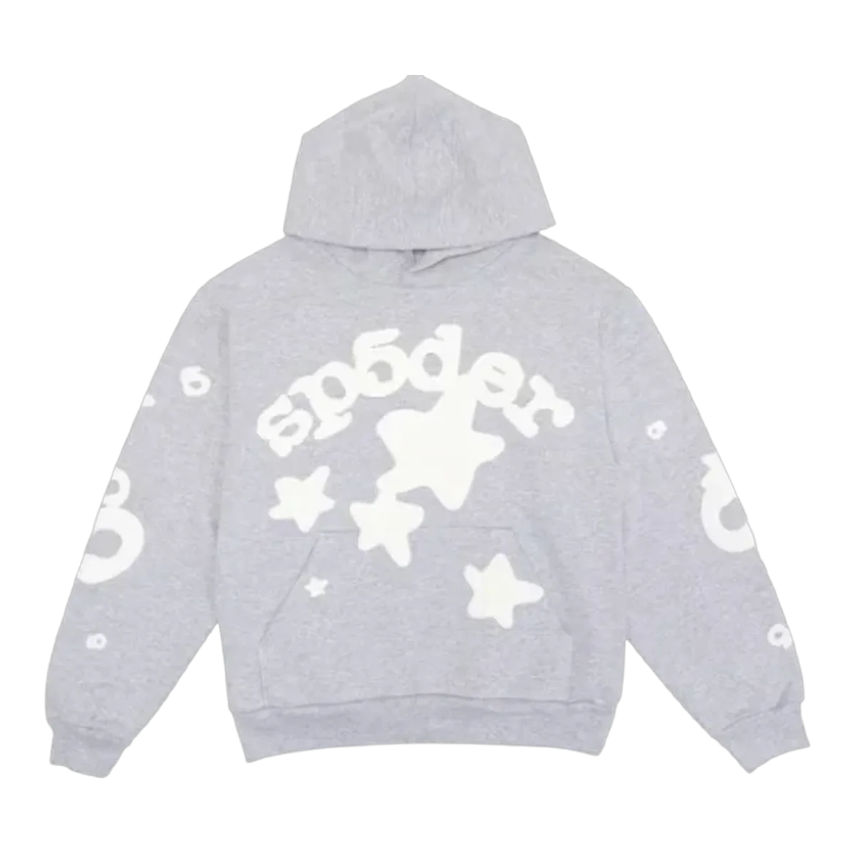 Sp5der Grey Web Hoodie