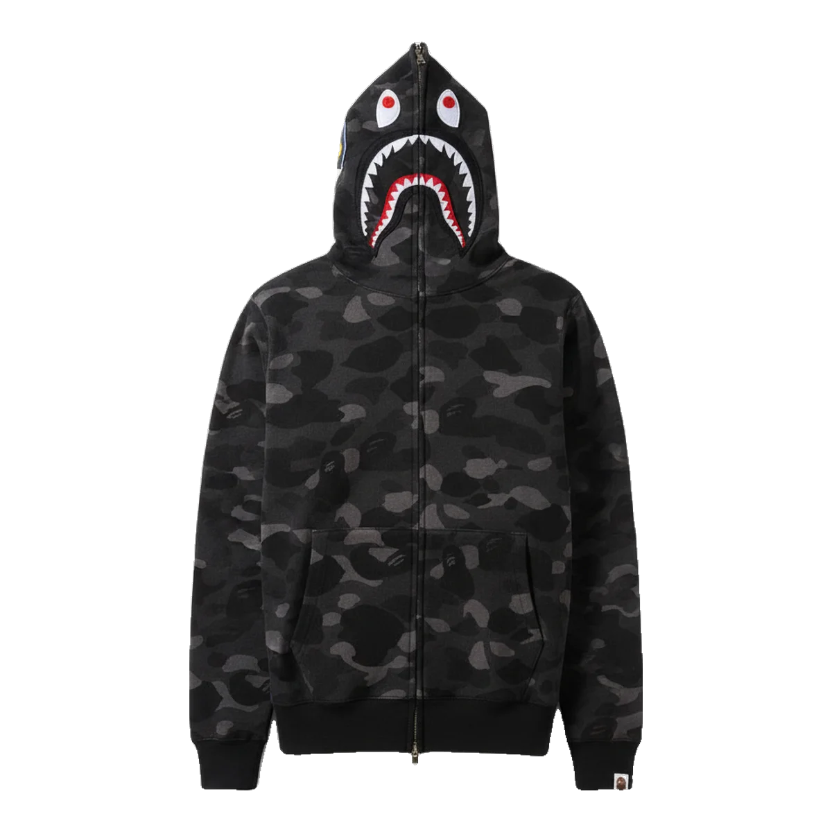 Bape Black Camo Shark Hoodie