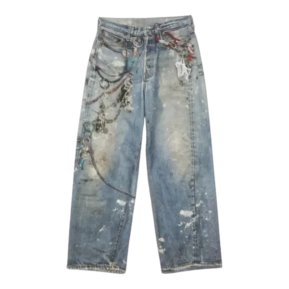 Acne Studios Blue Beaded Jeans