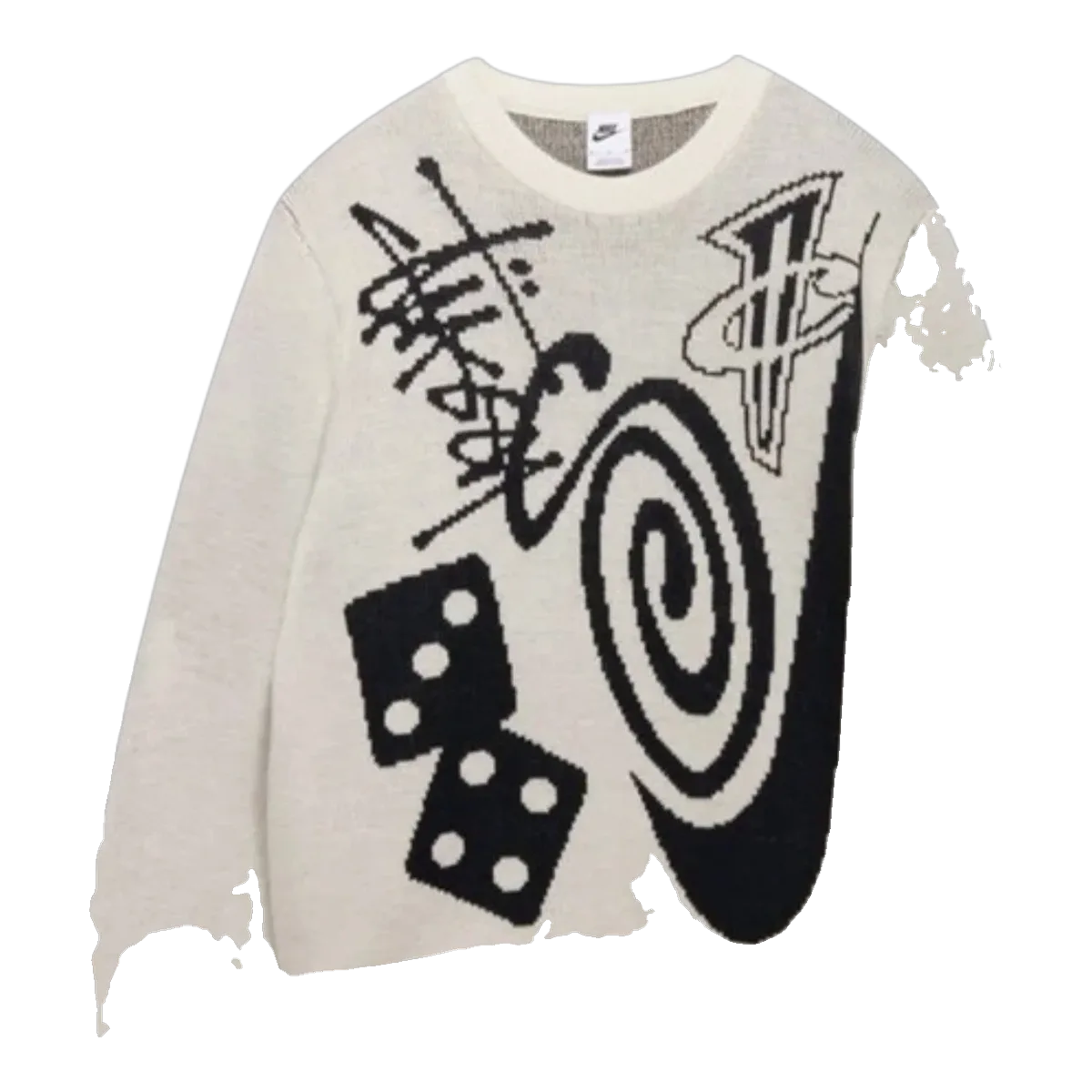 Stussy Cream Eight Ball Sweater