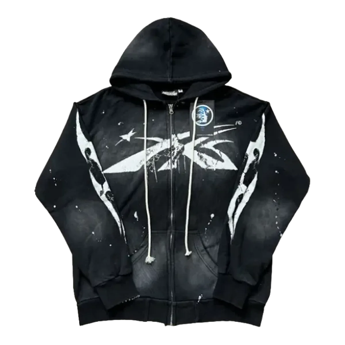 Hellstar Black Zip-Up Hoodie