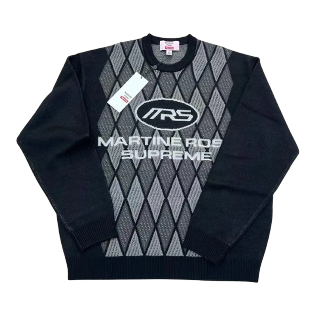 Supreme Navy Argyle Sweater