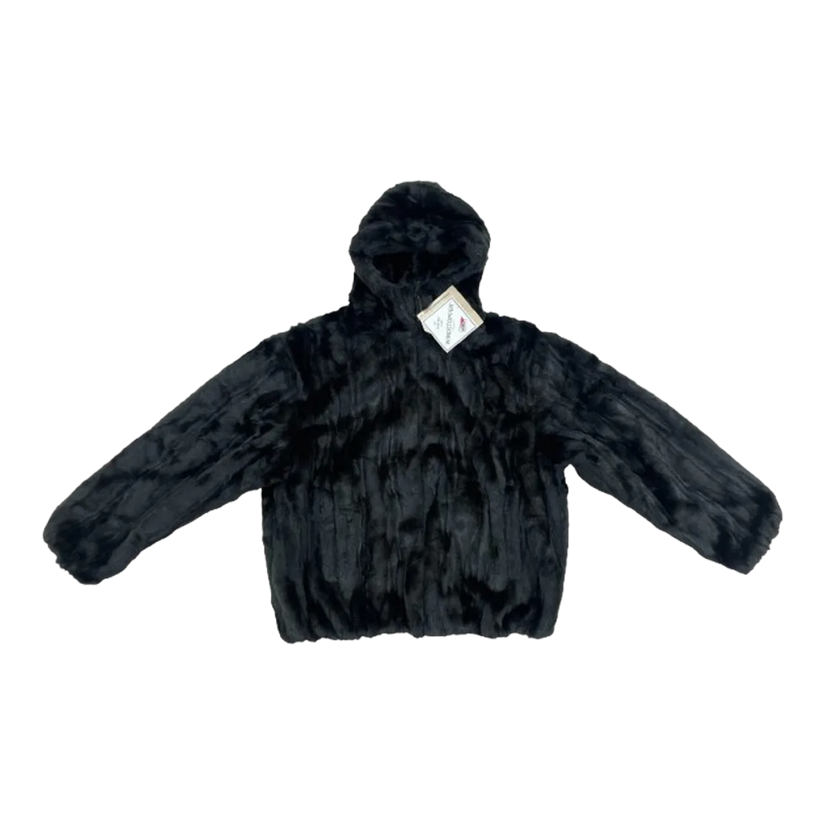 Supreme Hairy Zip Black Hoodie