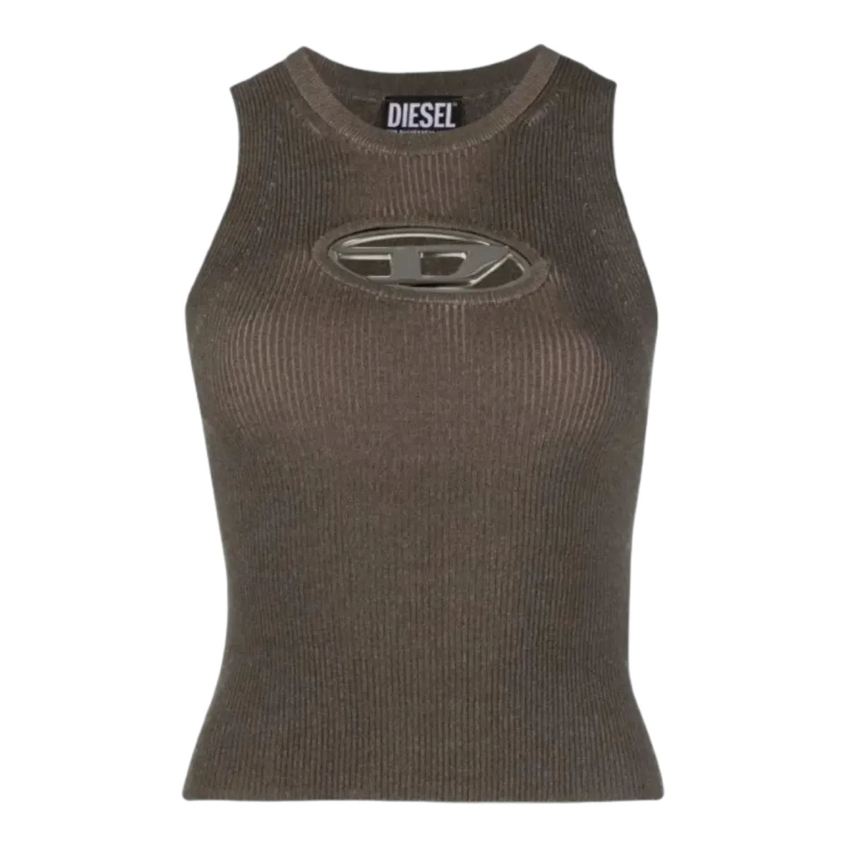 Diesel Brown Logo Tank Top