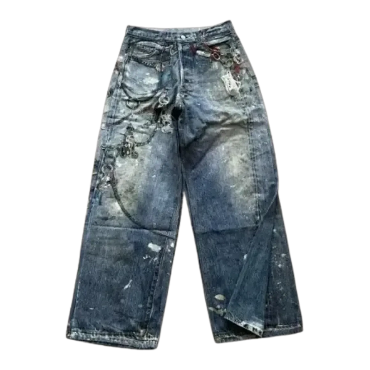 Acne Studios Keychain Jeans Blue