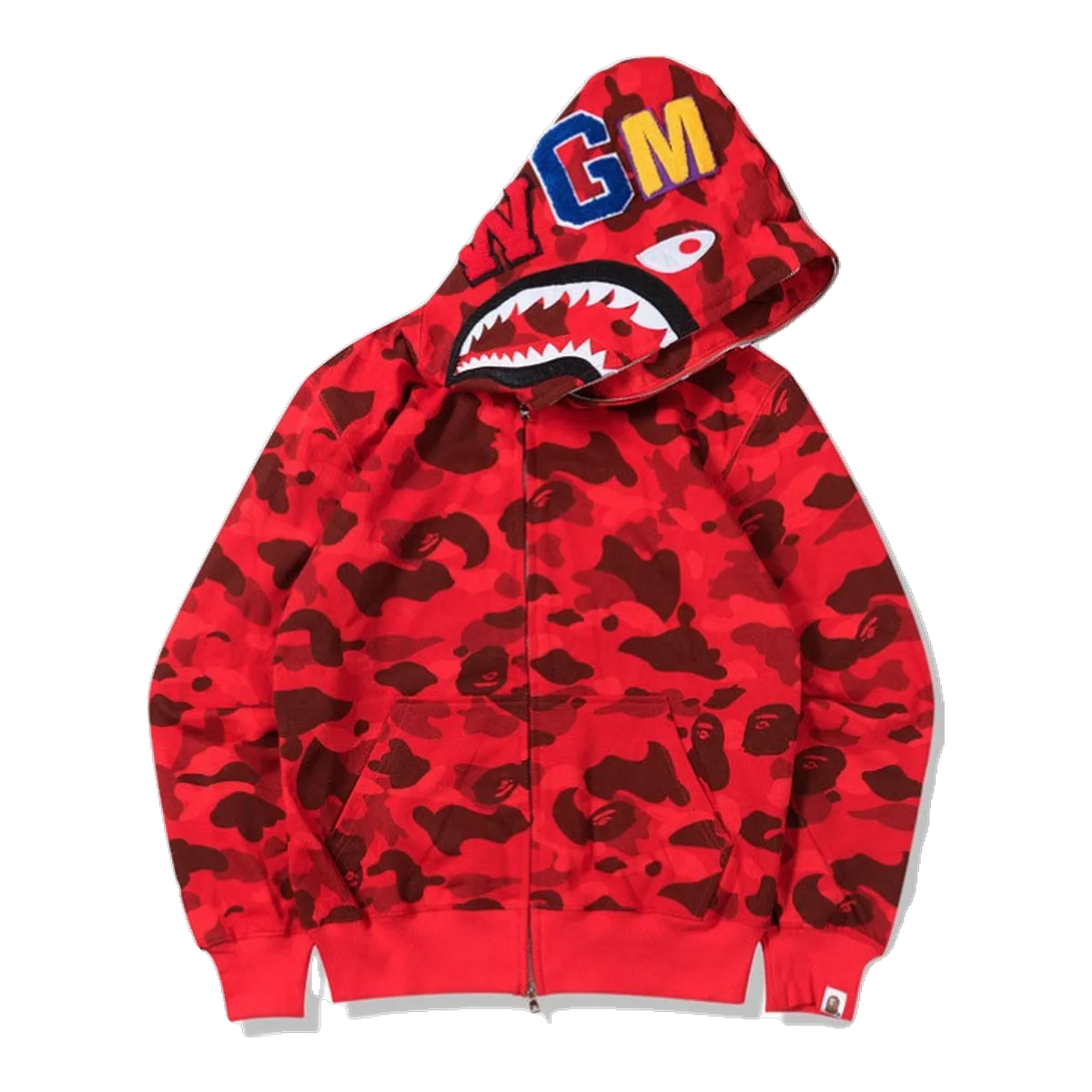 Bape Shark Hoodie Red Camo