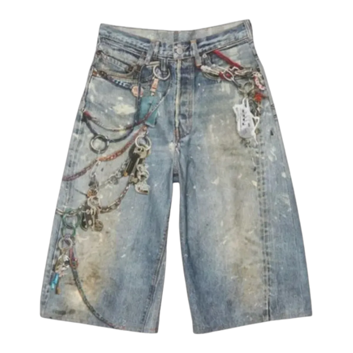 Acne Studios Keychain Denim Shorts