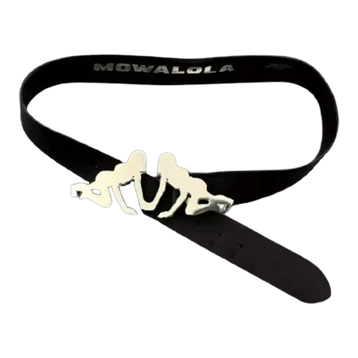Mowalola Black Gold Logo Belt