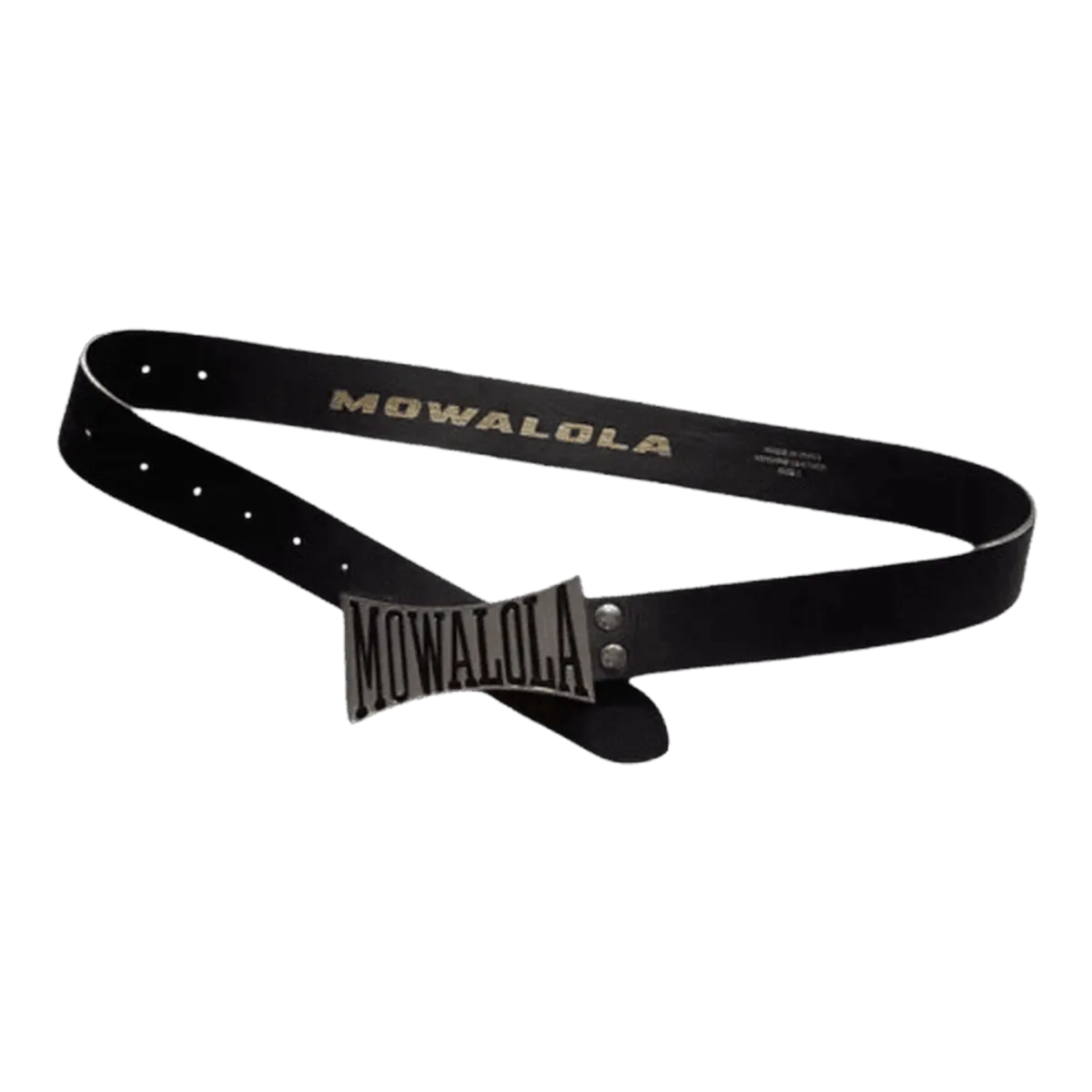 Mowalola Black Metal Logo Belt