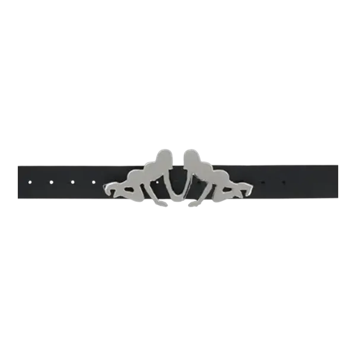 Mowalola Black Maxine Buckle Belt