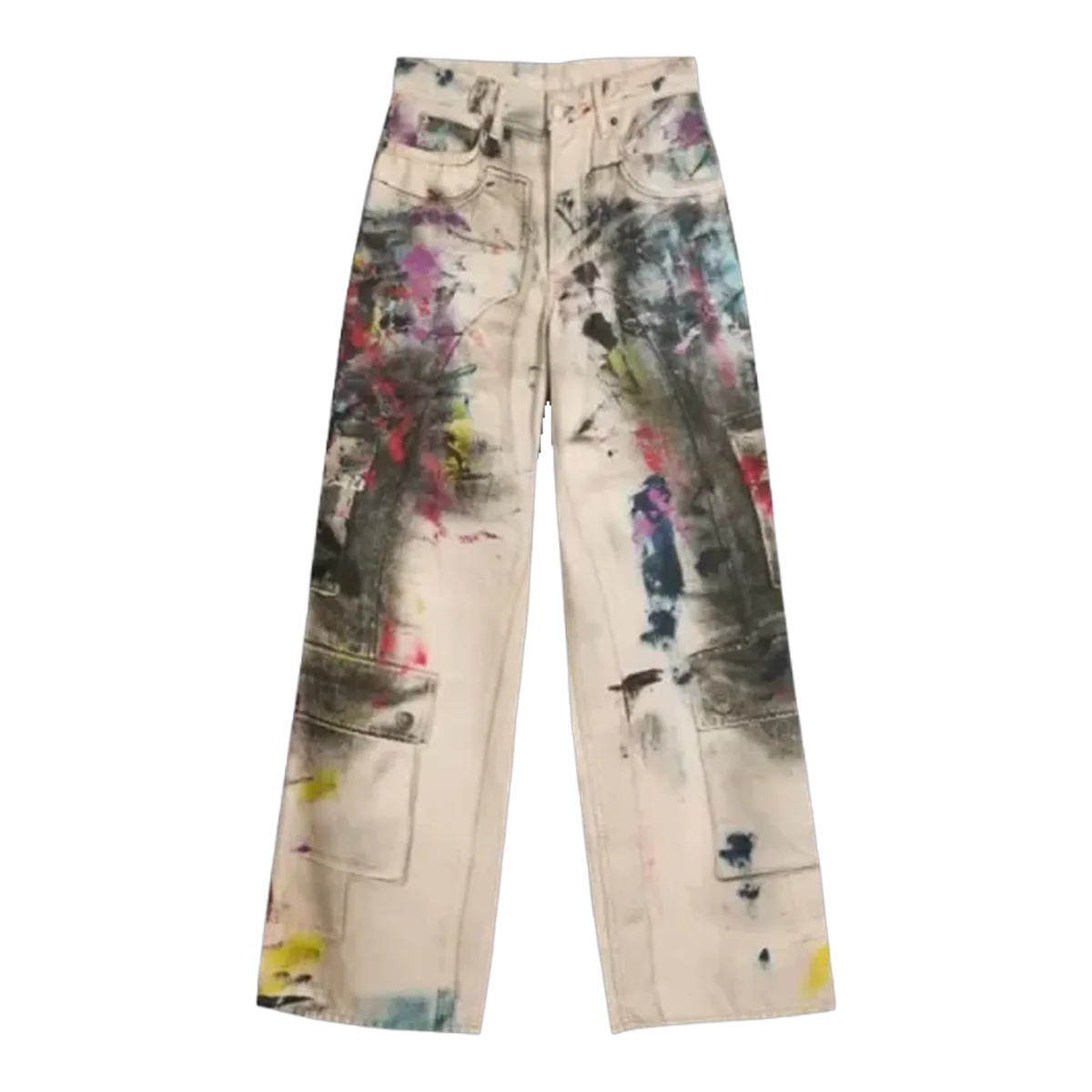 Acne Studios Cream Painter Jeans