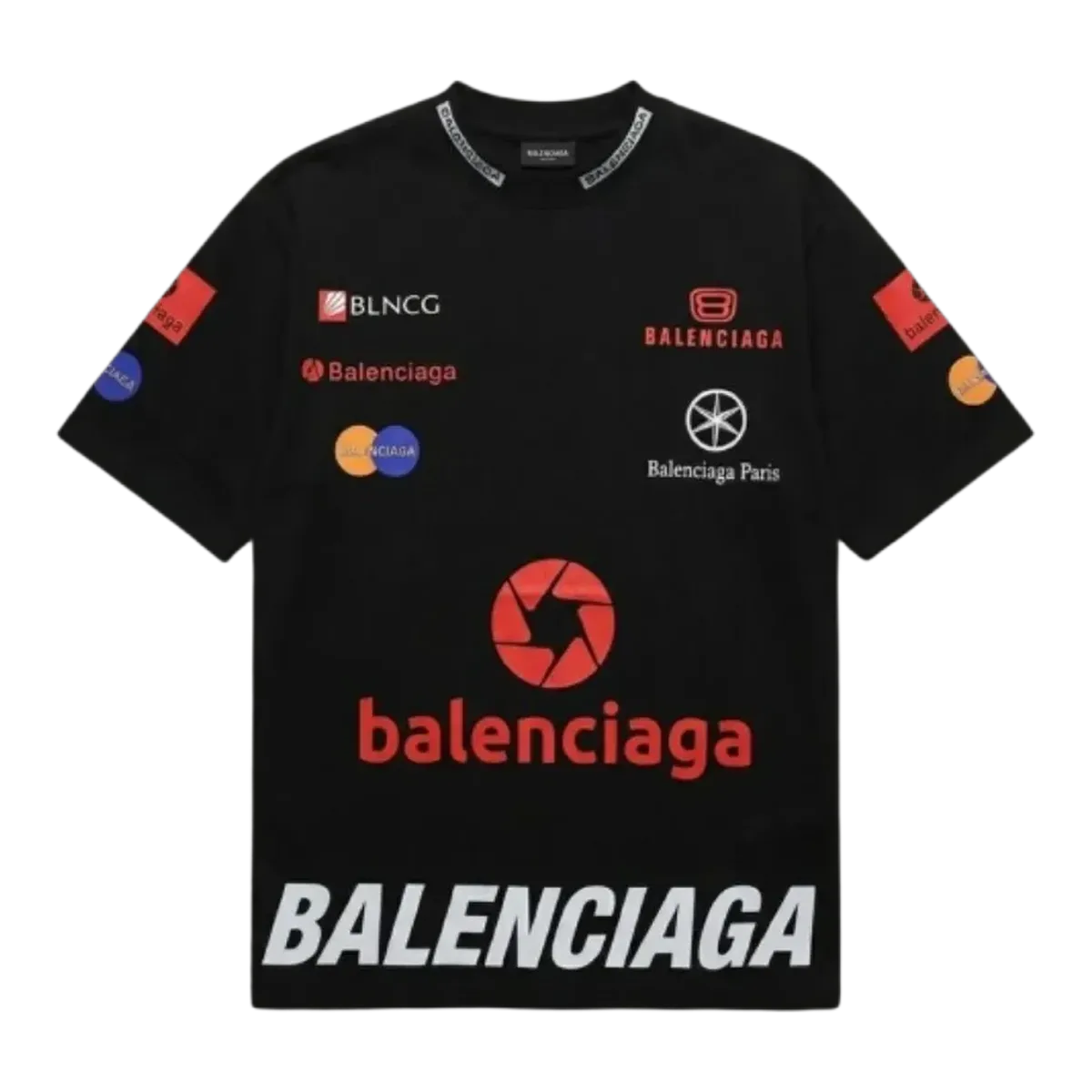 Balenciaga Football Jersey Tee Black