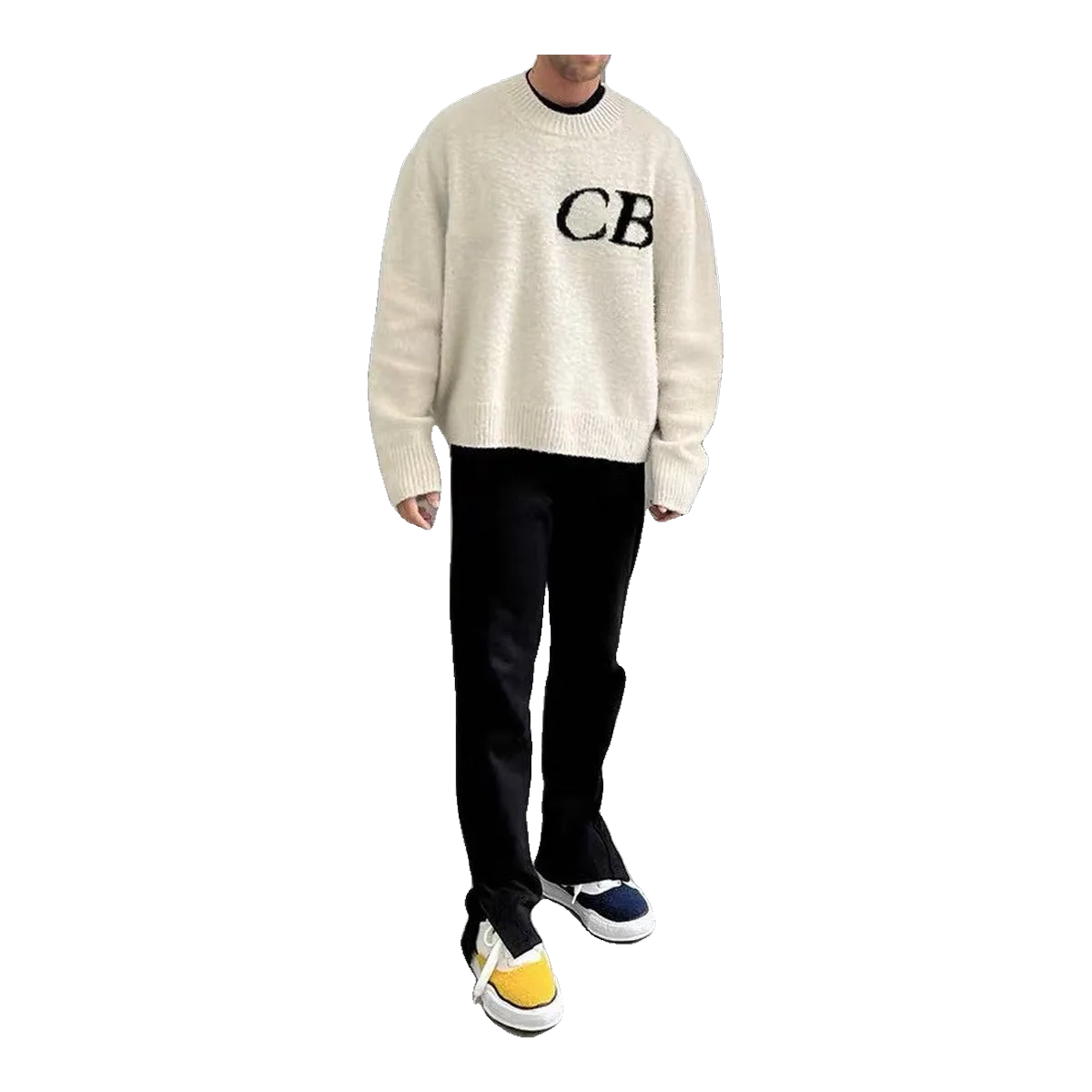 Cole Buxton Cream Logo Sweatshirt