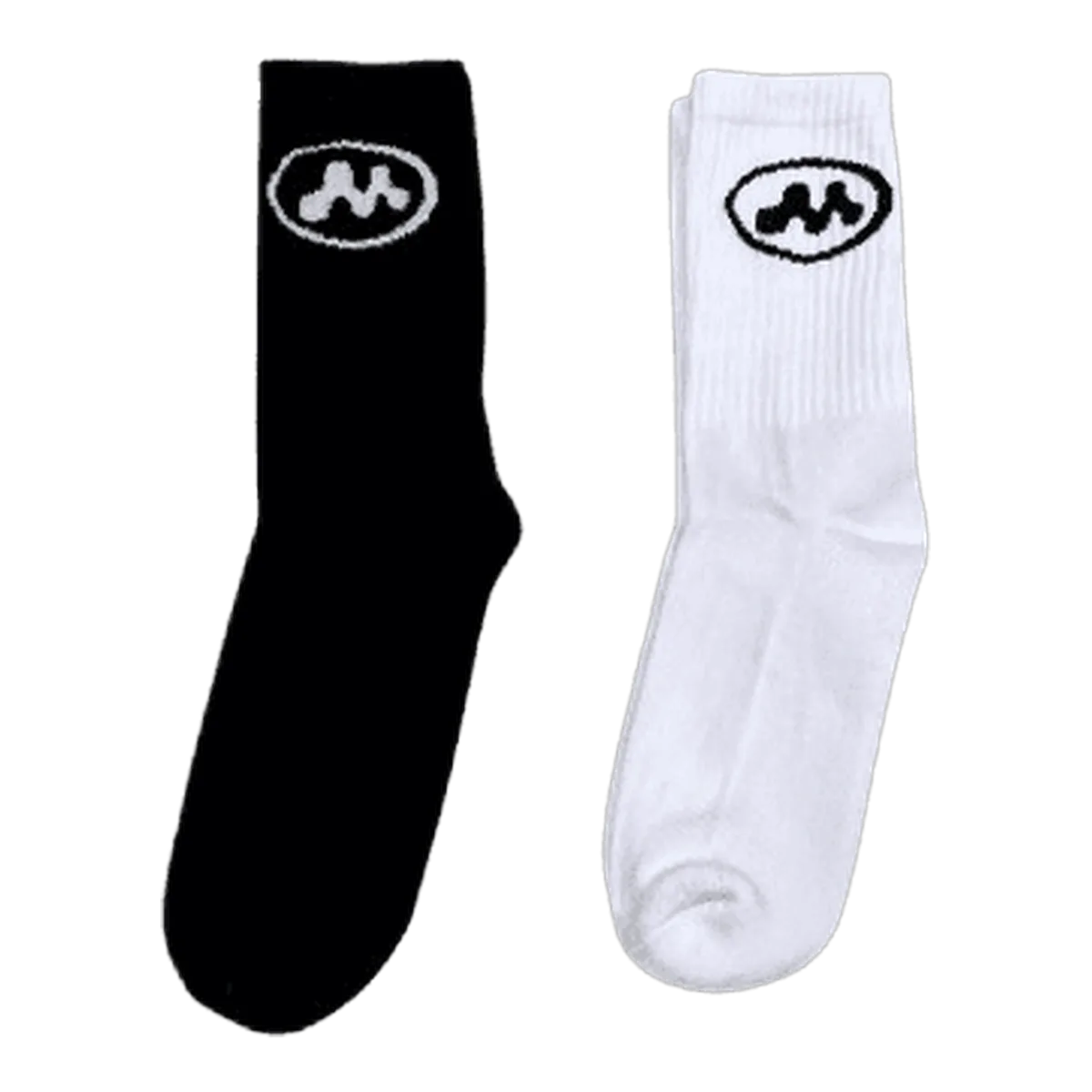 Mowalola Black White Logo Socks
