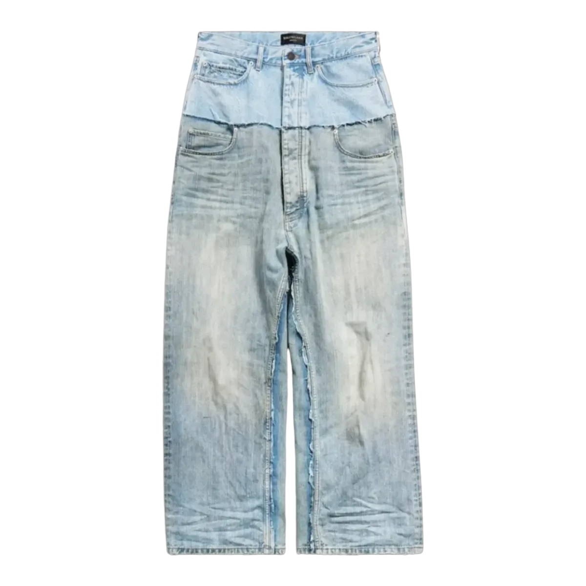 Balenciaga Light Wash Cut-Up Jeans