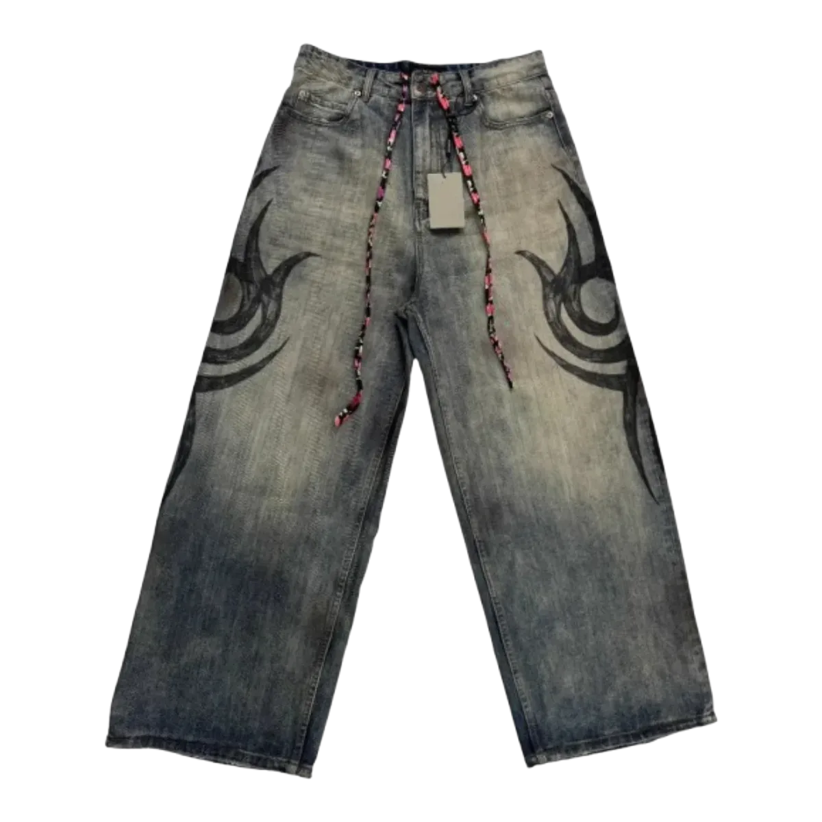 Balenciaga Tribal Baggy Jeans Blue