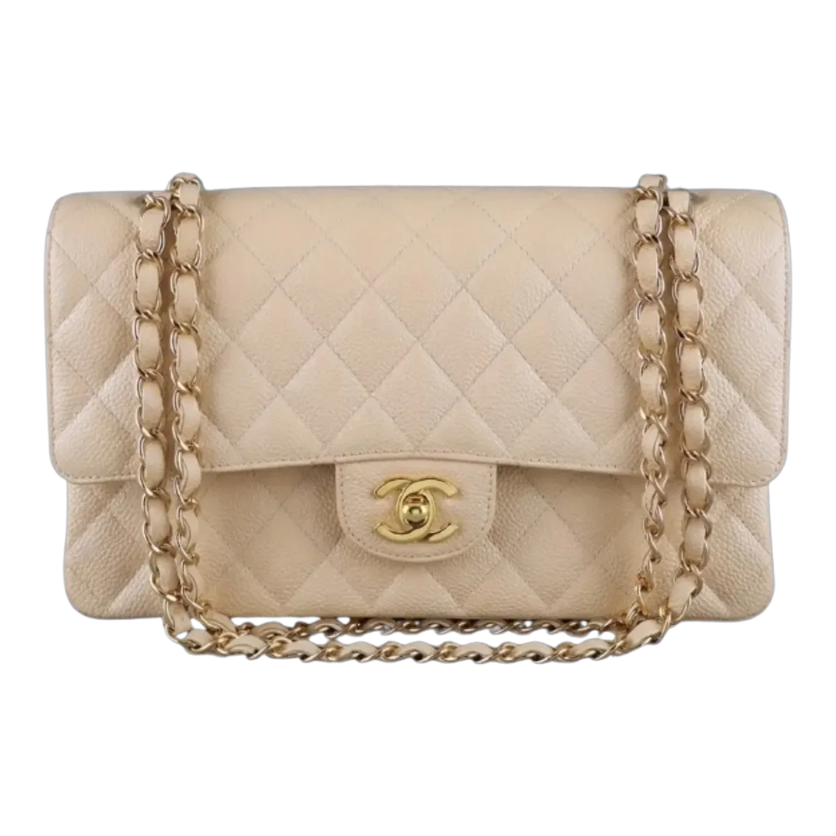 Chanel Cream Quilted Flap Bag