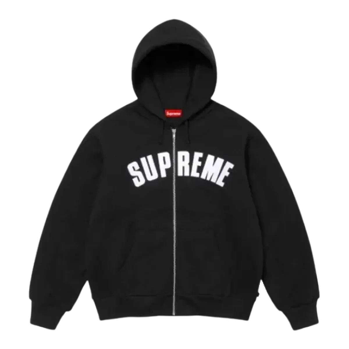 Supreme Black Zip-Up Hoodie