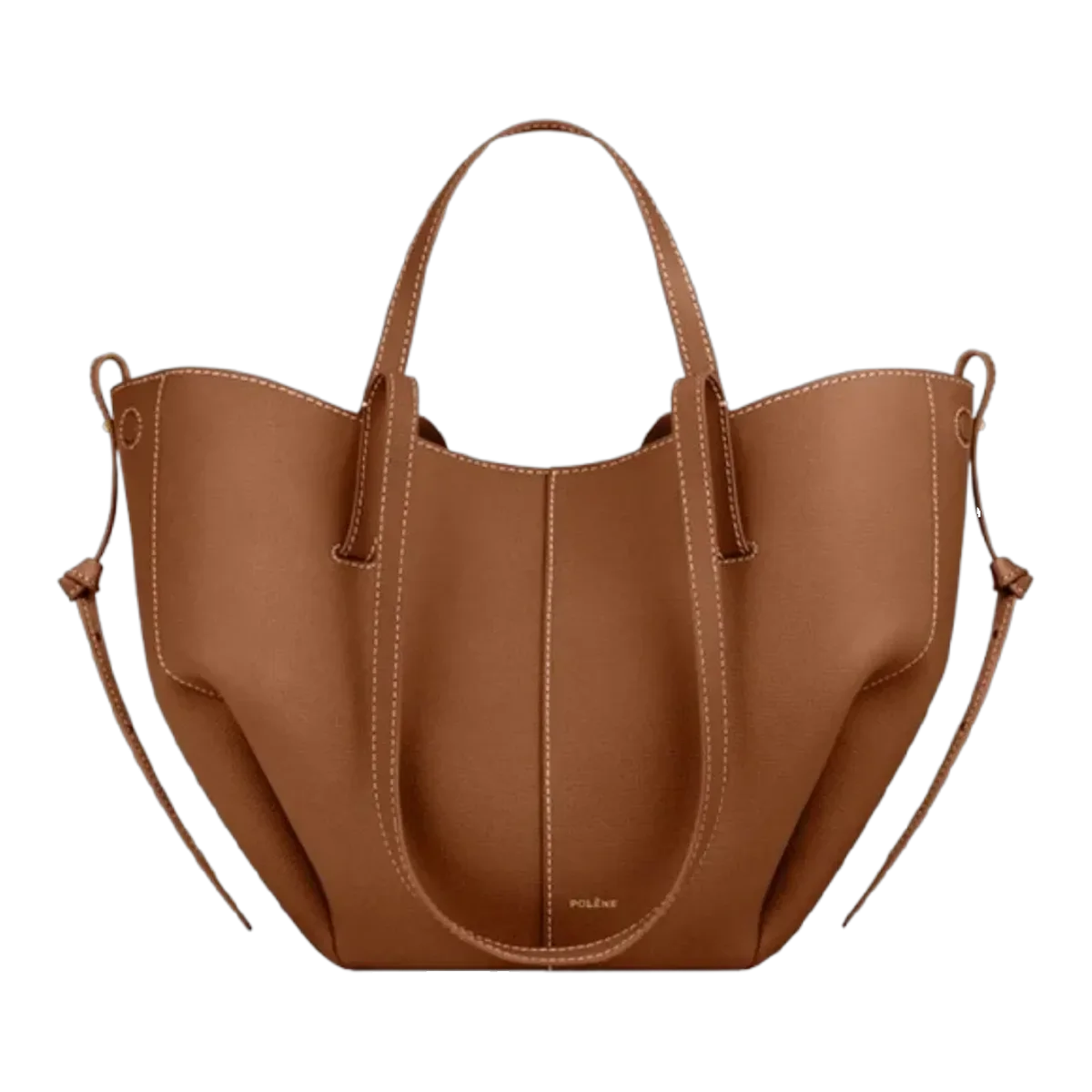 Polene Tan Leather Tote Bag