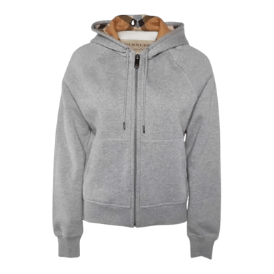 Burberry Grey Zip-Up Hoodie rep