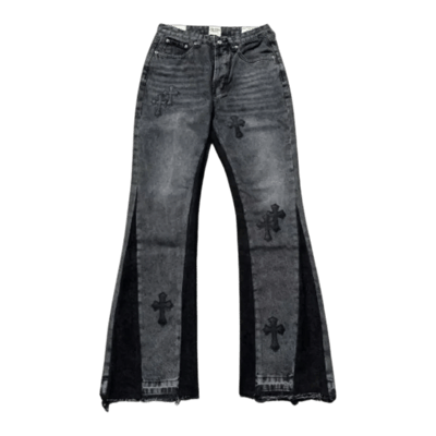 Chrome Hearts Cross Flared Jeans Black