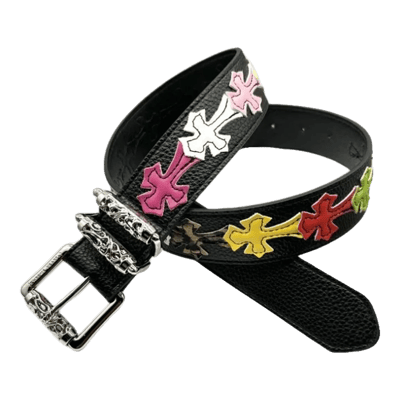 Chrome Hearts Black Cross Print Belt