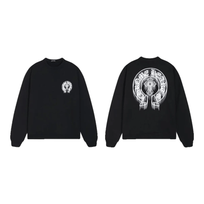 Chrome Hearts Black Hoodie Cross