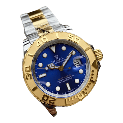 Rolex Watch Gold Blue Dial