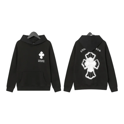 Chrome Hearts Black Hoodie Cross